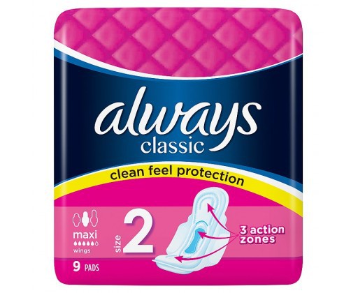 Always Classic Maxi 9 ks | Zdravotnické potřeby - Dámská intimní hygiena Always Classic Maxi 9 ks | Zdravotnické potřeby - Dámská intimní hygiena
